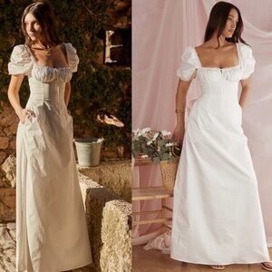 House of CB Felizia Cream Puff Sleeve Maxi Dress